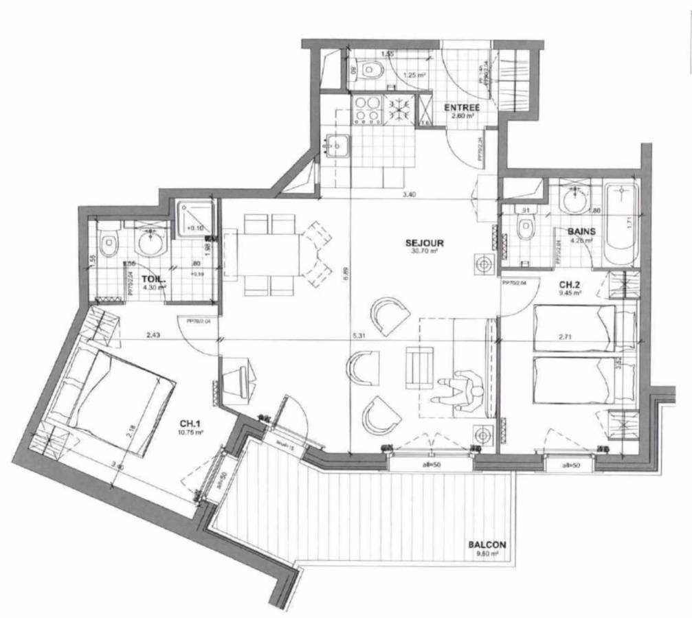 Spacious Ski-In Ski-Out Apartment 4-6 Pax, 161 Sources De Marie Arc 1950 Les Arcs  Exteriör bild