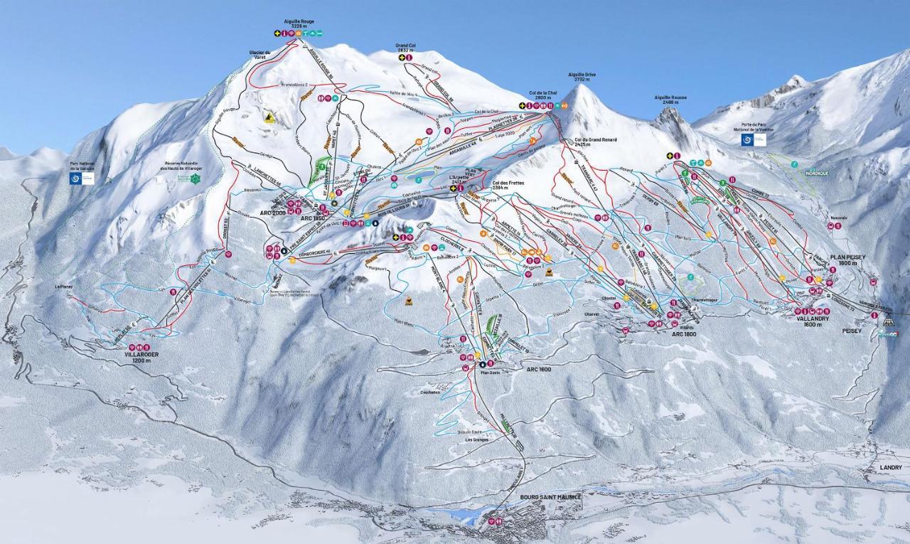 Spacious Ski-In Ski-Out Apartment 4-6 Pax, 161 Sources De Marie Arc 1950 Les Arcs  Exteriör bild