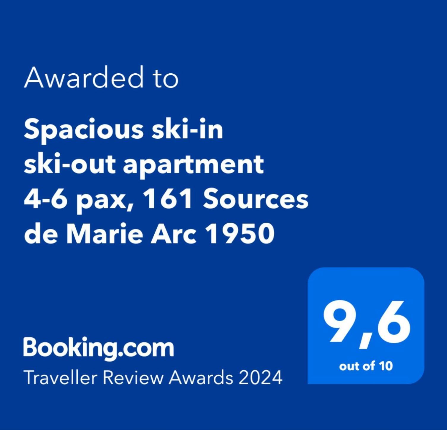Spacious Ski-In Ski-Out Apartment 4-6 Pax, 161 Sources De Marie Arc 1950 Les Arcs  Exteriör bild